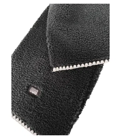 Ugg Fluff Black Scarf In Black