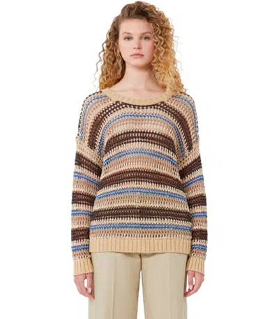 Max Mara Weekend Onirica Beige Pullover In Multi