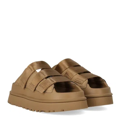 Ugg W Goldenglow Slide Dark Sand In Brown