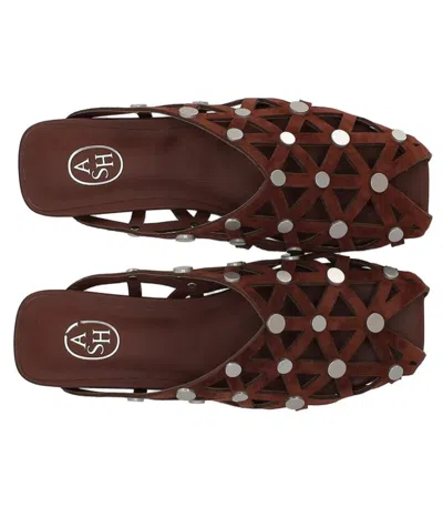 Ash Bone Burgundy Flat Mule In Burgundy