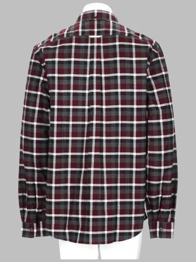 Acne Studios Camicia In Cotone A Quadri In Gray