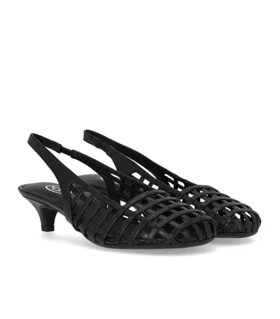 Ash Enji Cage-construction Slingback Pumps In Black
