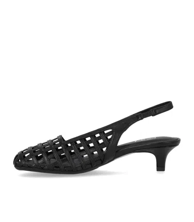 Ash Enji Cage-construction Slingback Pumps In Black