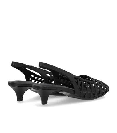 Ash Enji Cage-construction Slingback Pumps In Black