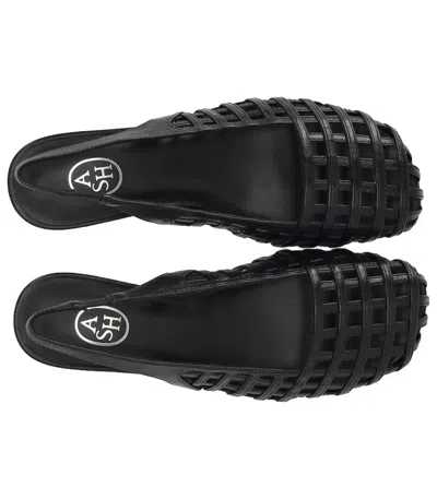 Ash Enji Cage-construction Slingback Pumps In Black