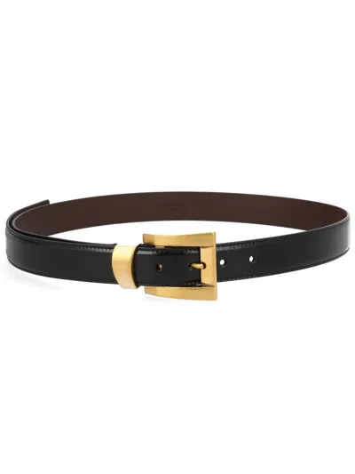 Versace Greca Printed Leather Belt 3 Cm In Multi