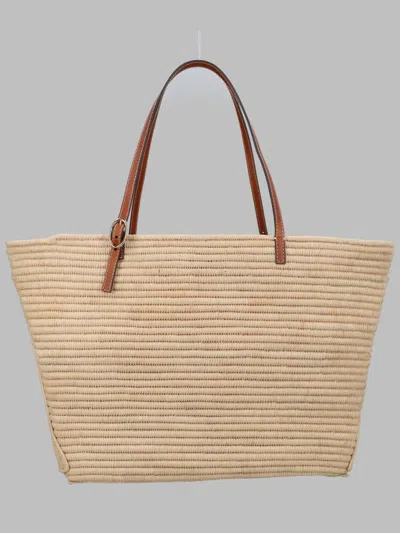 Tory Burch Ella Structured Straw Large Tote Bag Natural In Beige
