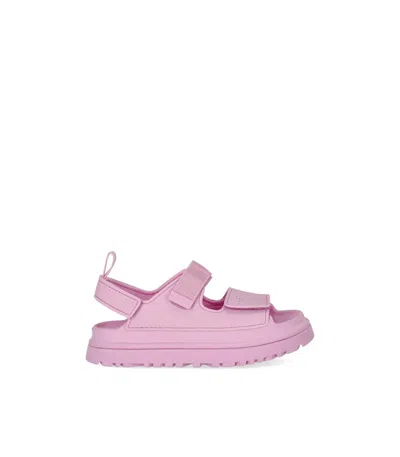 Ugg Sandals Open Toe Platform Sole Pull Tab In Pink