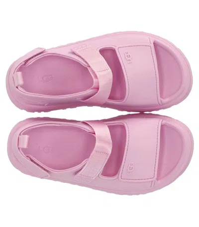 Ugg Sandals Open Toe Platform Sole Pull Tab In Pink