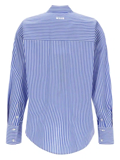 Msgm Camicia Con Logo In Blue