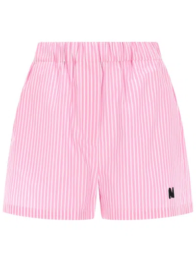 Msgm Shorts Con Logo In Pink