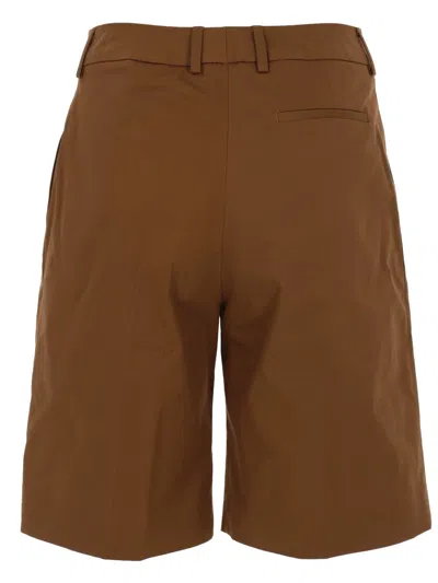 Pt Torino Brown Solid Shorts In Brown