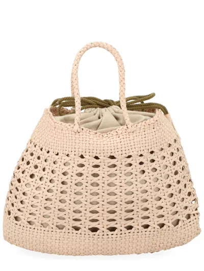 Dragon Diffusion Beige Santa Cano Medium Tote In Brown