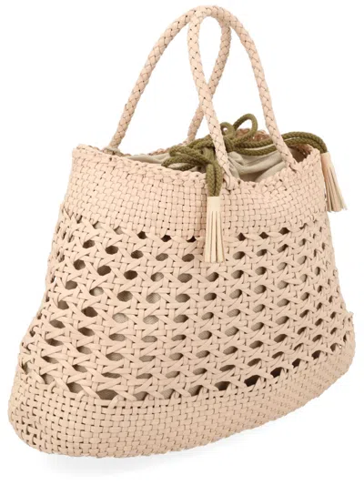 Dragon Diffusion Beige Santa Cano Medium Tote In Brown