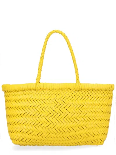 Dragon Diffusion Borsa "flat Gora" Mini In Yellow