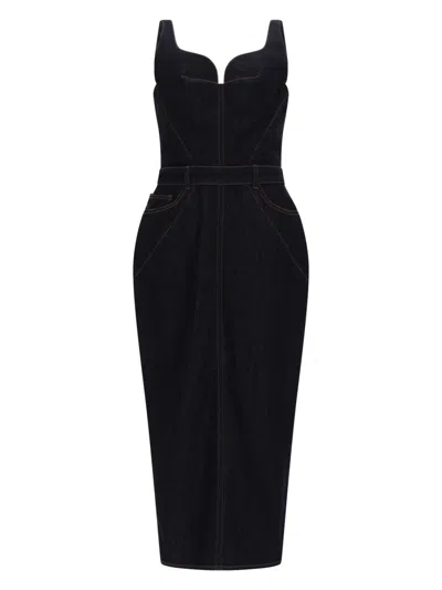 Givenchy Abito In Denim Grezzo In Black