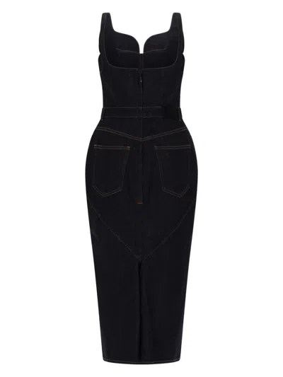 Givenchy Abito In Denim Grezzo In Black