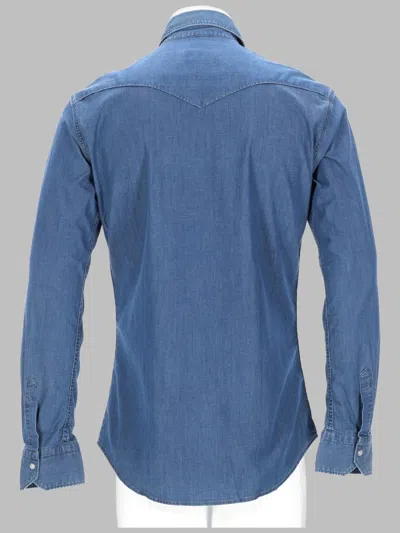 Brian Dales Camicia In Denim Di Cotone In White