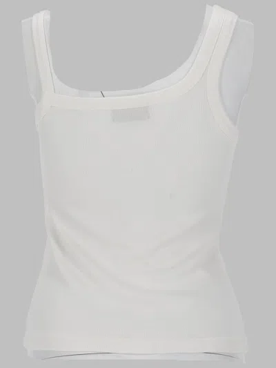 Amish Top "asymmetric" Con Micro Logo In White