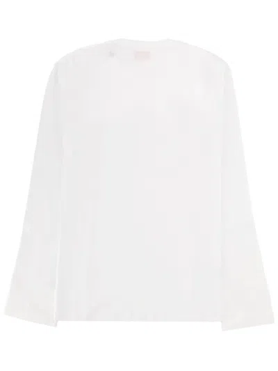 Diesel White Solid Round Neck T-shirt In White