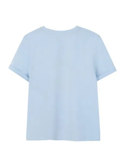 Givenchy Kids Mini Gros Grain T-shirt With Embroidered Front For Boys In Blue