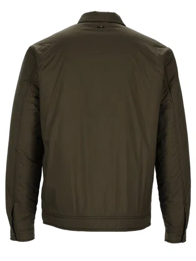 Herno Collared Jacket Long Sleeves Front Pockets In Green