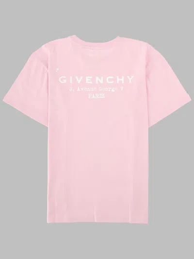 Givenchy T-shirt Con Stampa Sul Retro In Pink