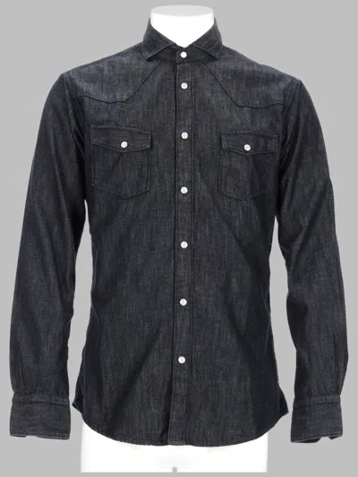 Brian Dales Camicia In Denim Di Cotone In Black