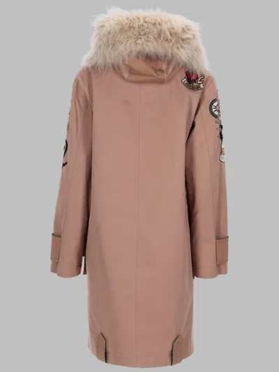 Valentino Embroidered Concealed Zip-front Jacket In Brown