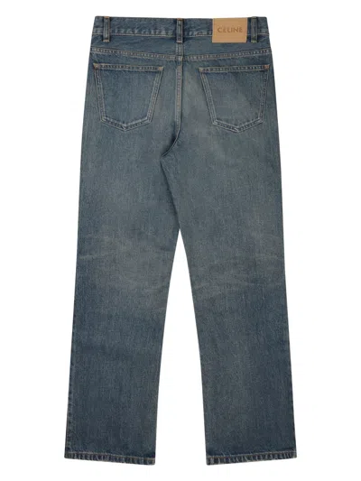 Celine Stone-washed Denim Jeans In Blue