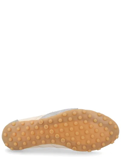 Maison Margiela Sprinters Beige Sneaker With Insert Design And Serrated Sole In Leather Women In Multi