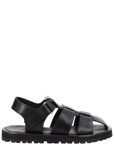 Studio Nicholson Sandom Leather Sandals In Black