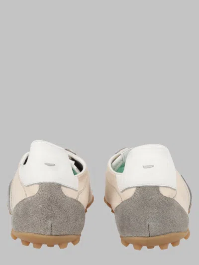 Maison Margiela Sprinters Beige Sneaker With Insert Design And Serrated Sole In Leather Women In Multi