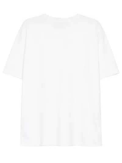 Ih Nom Uh Nit White Solid Crew Neck T-shirt In Gray