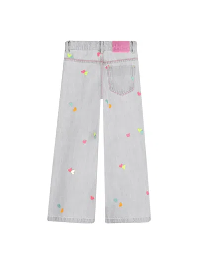 Billieblush Pantalone Jeans Con Cuoricini In Blue