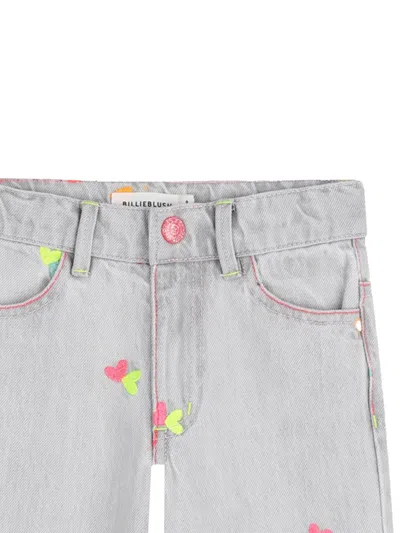 Billieblush Pantalone Jeans Con Cuoricini In Blue