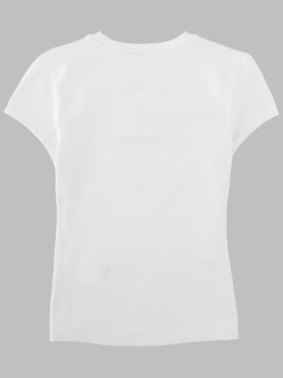 Alexander Wang White Gradient Logo Short Sleeve T-shirt In White
