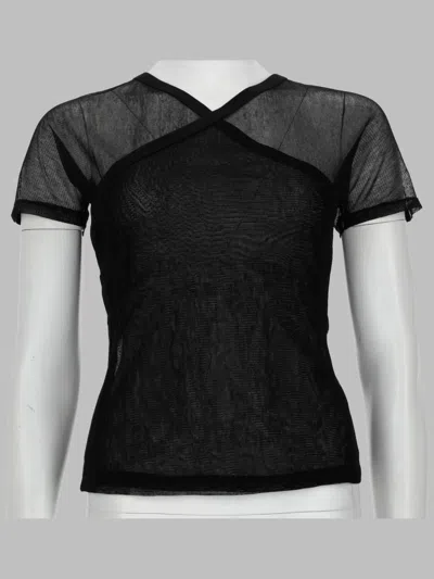Paloma Wool Olimpia Sheer Mesh Short Top In Black