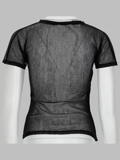 Paloma Wool Olimpia Sheer Mesh Short Top In Black