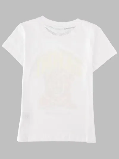 Ganni Organic Cotton T-shirt With Front Print In White