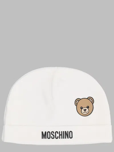 Moschino Classic Cotton Mini Hat For Kids In White