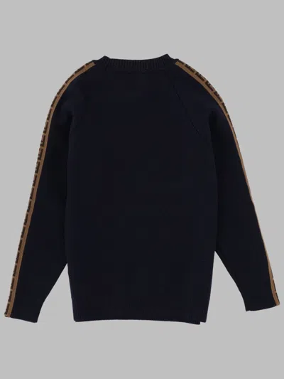 Fendi Mini Harmonized Sweatshirt For Kids In Black