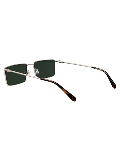 Lacoste Rectangular Sunglasses L279 S 42 In Silver