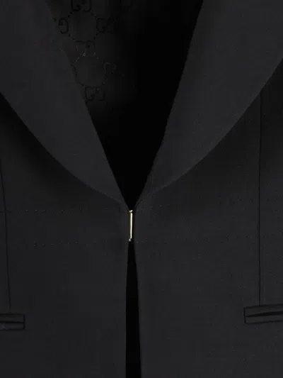 Gucci Wool Single-breasted Jacket In Black