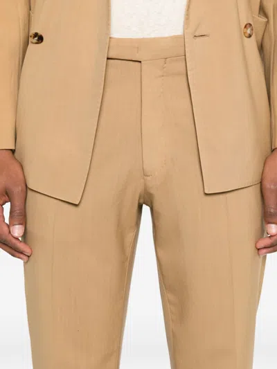 Boglioli Wool Double-breasted Suit In Brown