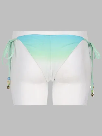 Casablanca Gradient-effect Bead-embellished Bikini Bottoms In Multi
