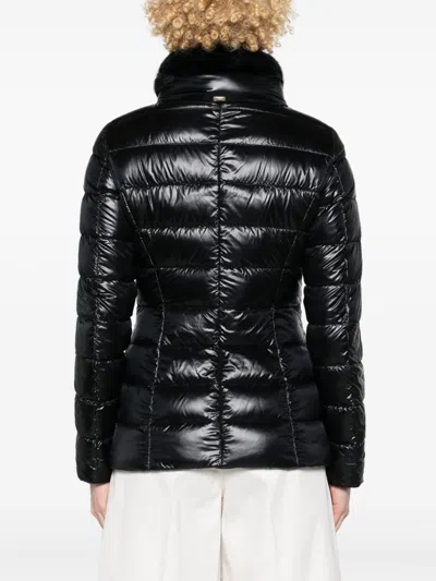 Herno Shniy Padded Down Jacket With Belt Coats Black In Black