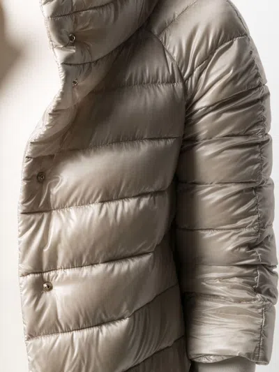 Herno Sofia Nylon Cape In Neutral