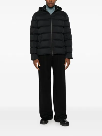 Herno Nylon Down Jacket In Black
