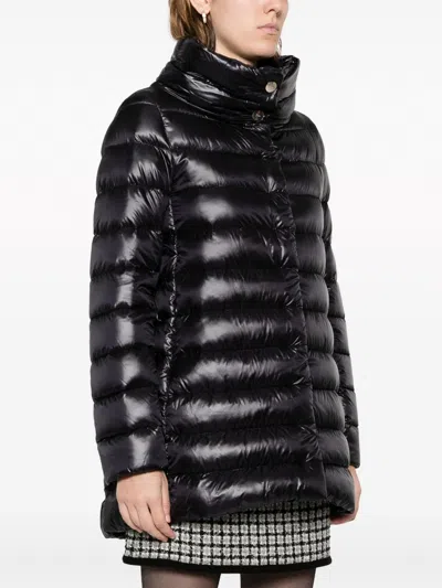 Herno Amelia Midi Down Jacket In Black